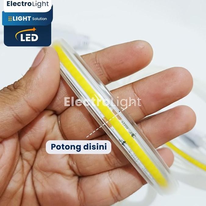 Lampu strip warna color LED COB dotless 220V selang outdoor waterproof dotless pink biru ungu hijau 