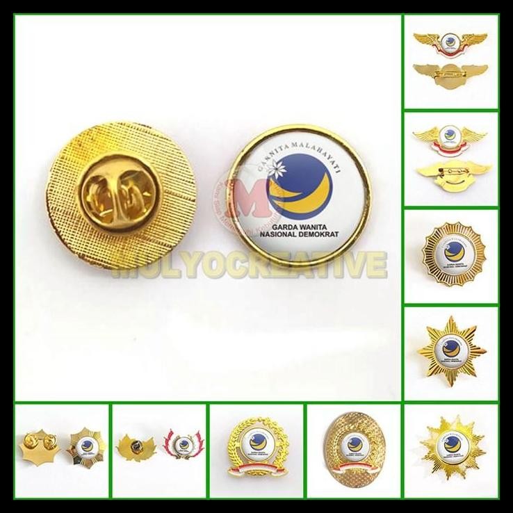 TERMURAH PIN GARNITA MALAHAYATI PIN BROS WING LOGO GARDA WANITA NASDEM 