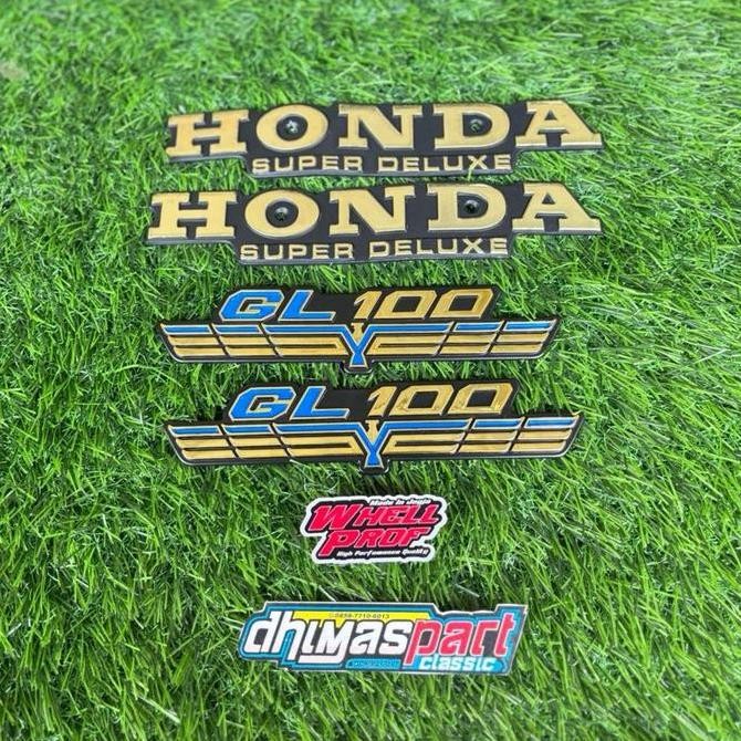emblem tangki gl100 + tepong garuda wheelprof - logo motor honda