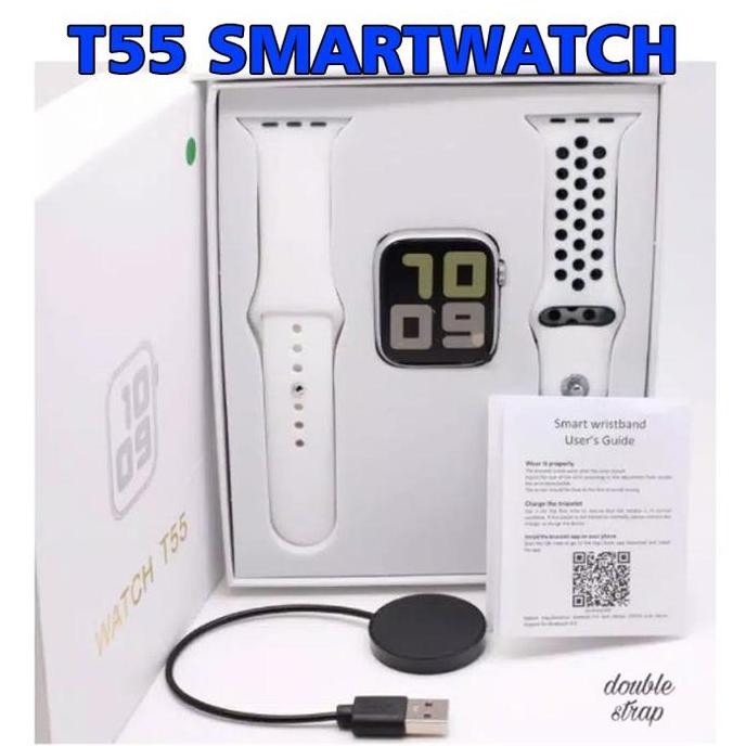 Jam Tangan Smartwatch T55 Smart Watch T55 Double Strap murah