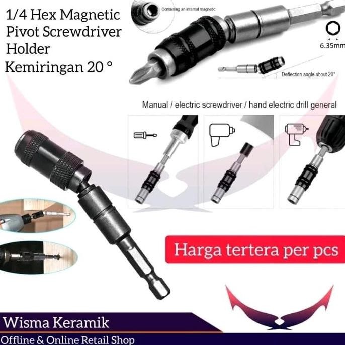 Adapter Flexible Drill Extension Sambungan Mata Bor Pivot Drill Bit Extension