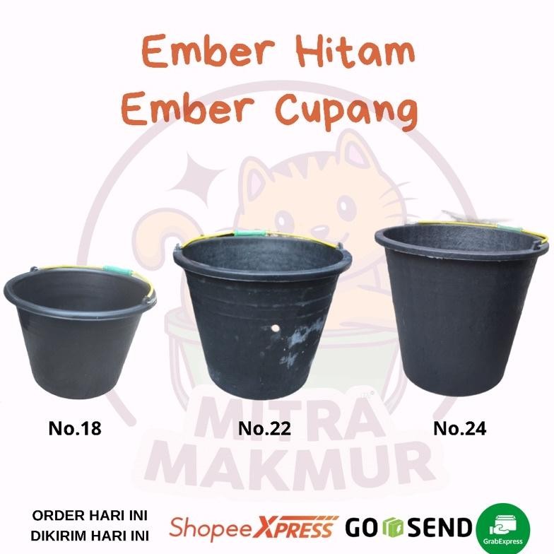 New Ember Cor Karet / Ember Hitam / Ember Anti Pecah / Ember 10-15-20 Liter New
