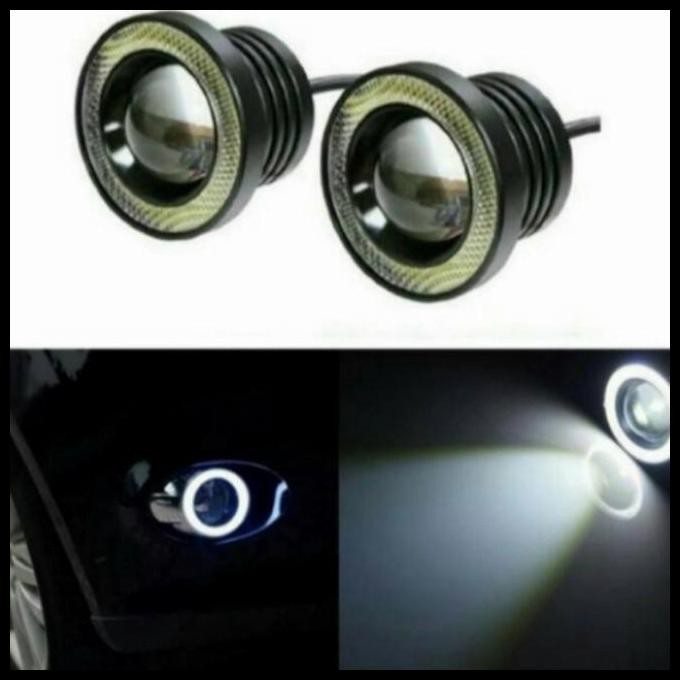 DISKON LAMPU LED FOGLAMP MOBIL CARRY ANGEL EYES 89MM 