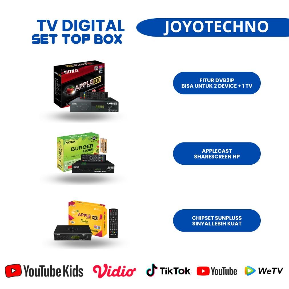 NEW Matrix Set Top Box TV Digital untuk TV Tabung dan TV LED semua merk Bisa Youtube Lengkap [terbai