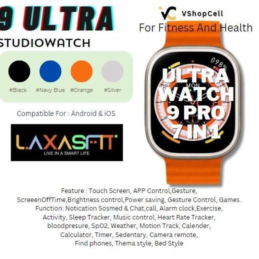 SmartWatch ULTRA WATCH 9 PRO (7 in 1) Laxasfit SERIES 9 Android & iOS murah