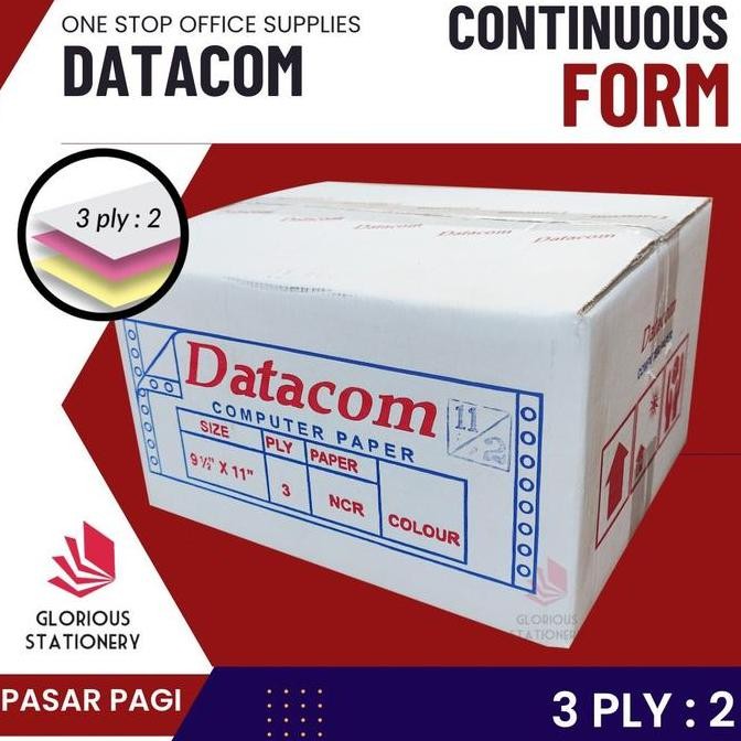 

Kertas Continuous Form Datacom 9.5x11 3ply Bagi 2