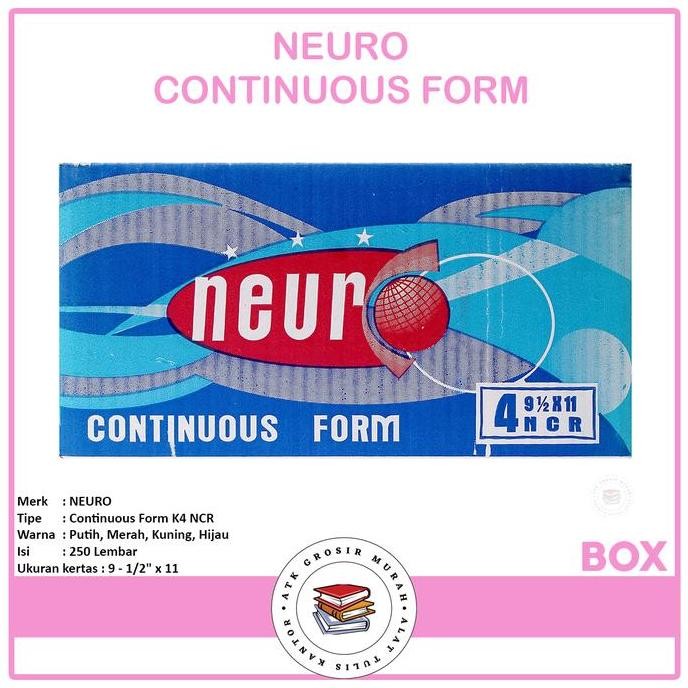 

HOT SALE! Kertas Komputer / Continous Form 91/2 x 11 4 Ply ( K4 Neuro ) NCR