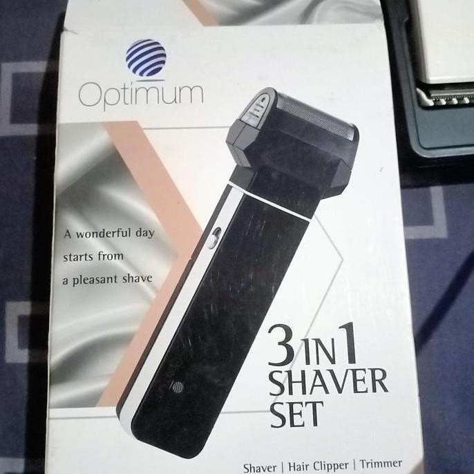 PROMO Optimum 3 in 1 Shaver Set Alat Cukur Rambut