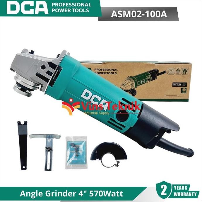 Dca Asm02-100A Mesin Gerinda Listrik Angle Grinder 4" 100Mm Asm02-100