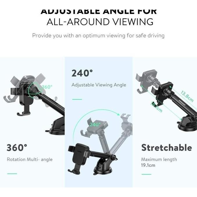 Phone Holder Mobil Dashboard Ugreen Dudukan Hp Dengan Suction Cup Kualitas Terbaik Harga Termurah