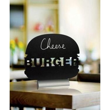 

*****] BURGER-SHAPED TABLE CHALK BOARD, SECURIT / PAPAN TULIS MEJA