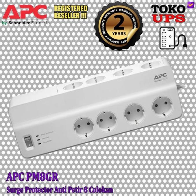 Terlaris Apc Surge Protector Apc Pm8-Gr Pm8Gr 8 Oultet Anti Petir Ready Stok