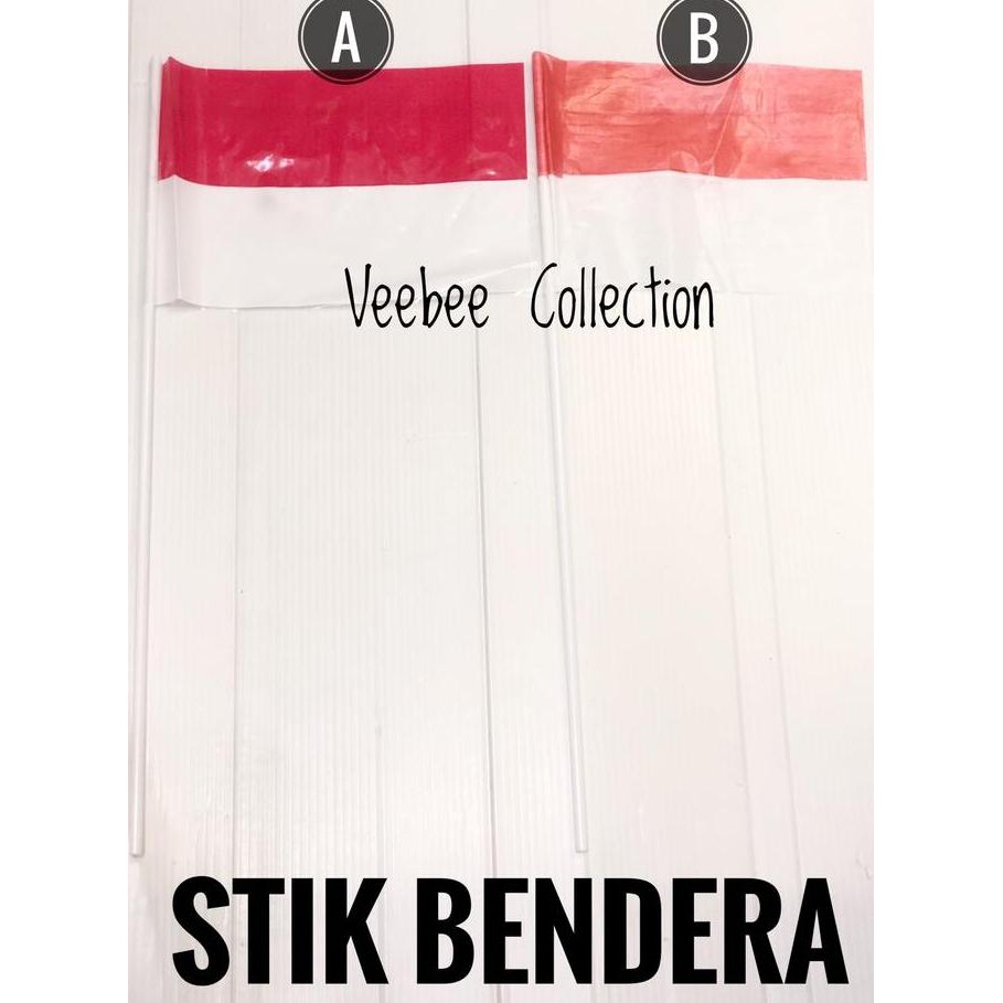 ```````] Stik Bendera Plastik Tipis B. Pernak pernik agustus. Dekorasi agustus