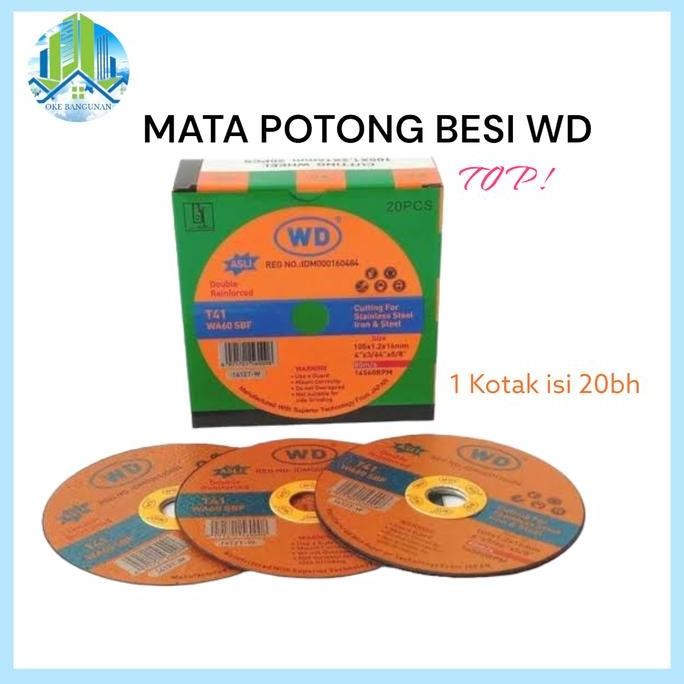 Gerinda Potong Besi Wd / Mata Cutting Cuting Besi 4" Wd 1 Dus 1 Kotak