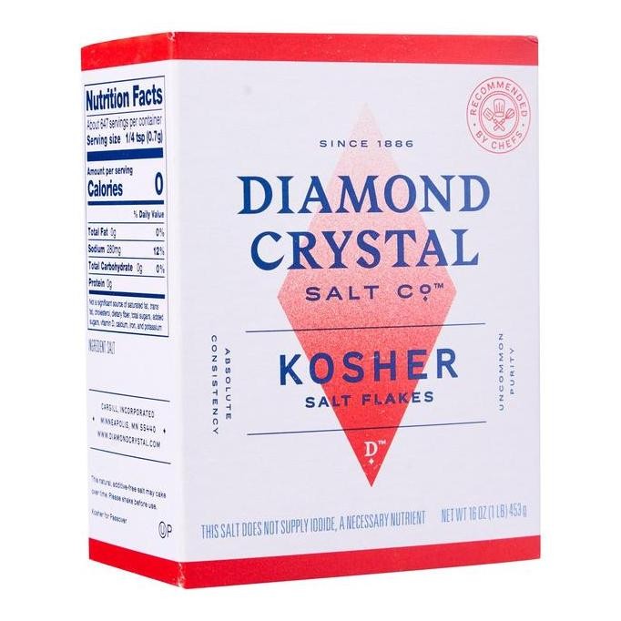 

Diamond Crystal Kosher Salt flakes from USA - 1 Lb (453g)