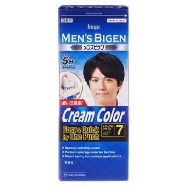 

Men's Bigen Hoyu Cream Colour Hair Dye - 7 Natural Black