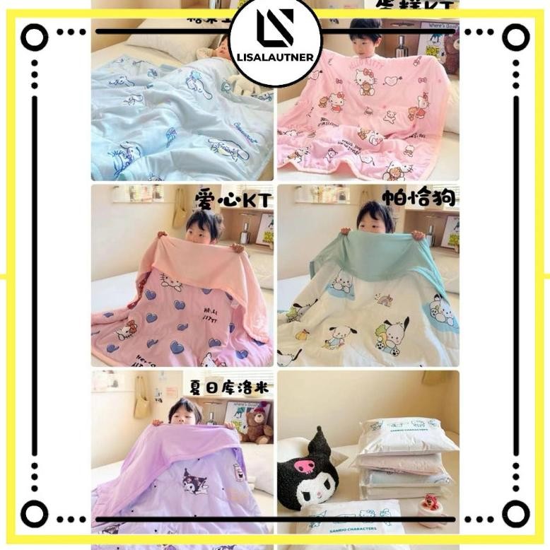 PROMO MINGGUAN Bedcover sanrio Bedcover anak sanrio selimut anak cewek cowok motip random