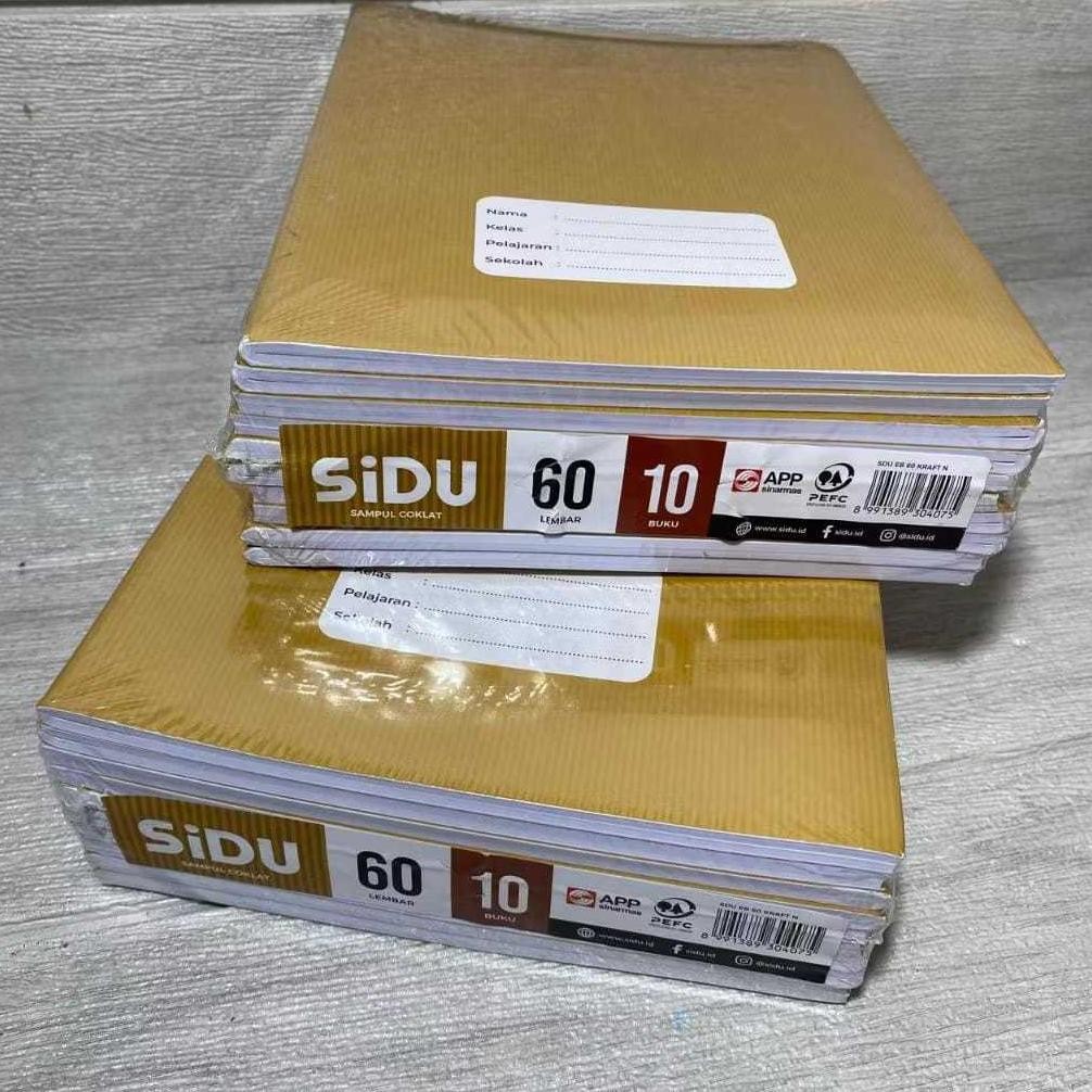 

Buku Tulis Sidu Cover Sampul Nama isi 60 Lembar / Buku Sidu Craft 60 Lembar (1 Pack isi 10 Buku)