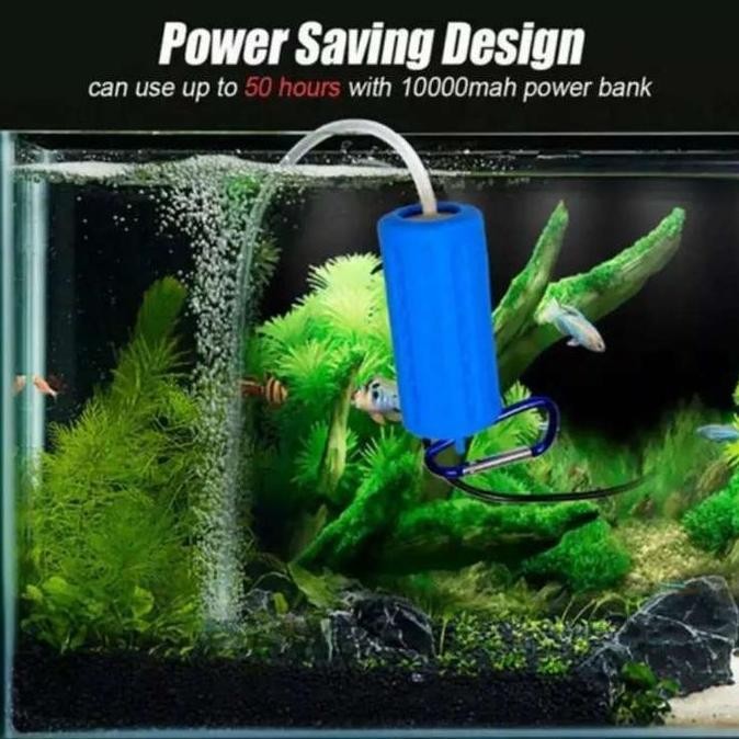 POMPA UDARA USB AERATOR MINI PORTABEL EMERGENCY MANCING OKSIGEN AQUARIUM