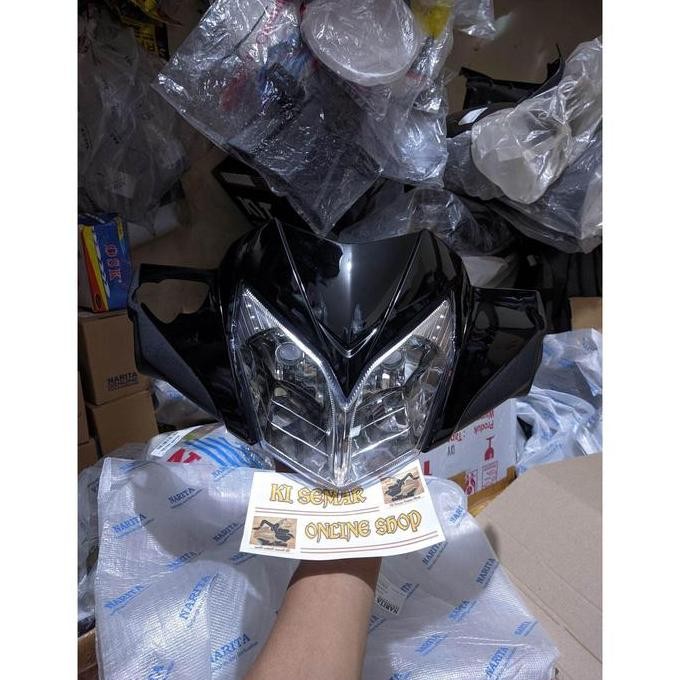 paket cover batok + reflektor kaca lampu depan honda supra x 125 new batman 2007-2011 non original