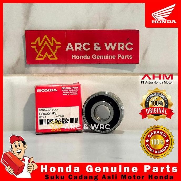 new Bearing Laher Klahar Roda Depan 6201 Semua Tipe Motor Honda/ Supra X 125/ Revo 110/ Tiger Revo /