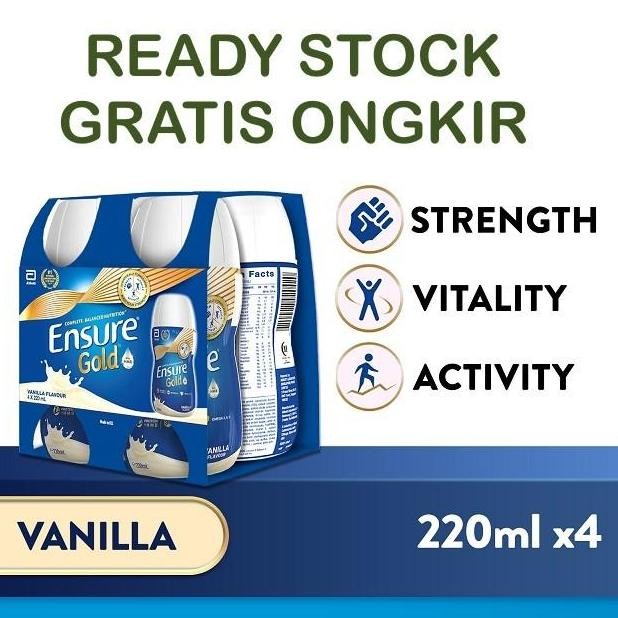 

Abbott Ensure Nutrition Shake Bottle Drink Vanilla (220ml x 4)