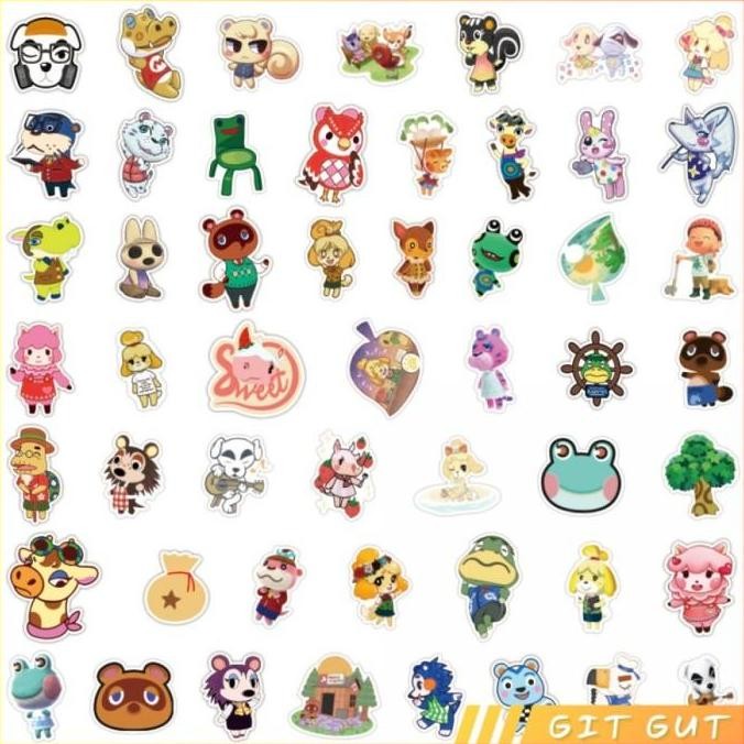 

baru Sticker Pack Stiker Vinyl 100 pcs Animal Crossing