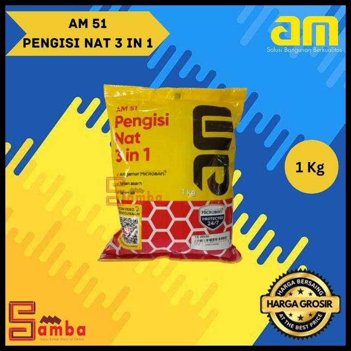 DISKON AM 51 NAT KERAMIK ANTI JAMUR TAHAN ASAM 1 KG [ SEPERTI AM 50 + AM 54 ] 