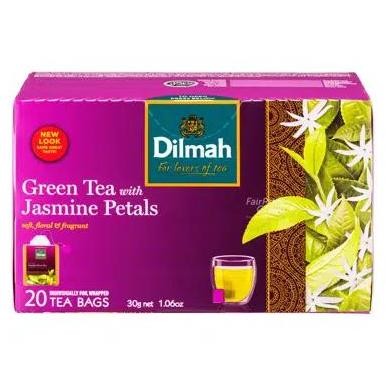 

Dilmah Pure Ceylon Tea Bags - Green Tea & Jasmine Petals (20s x 1.5g)