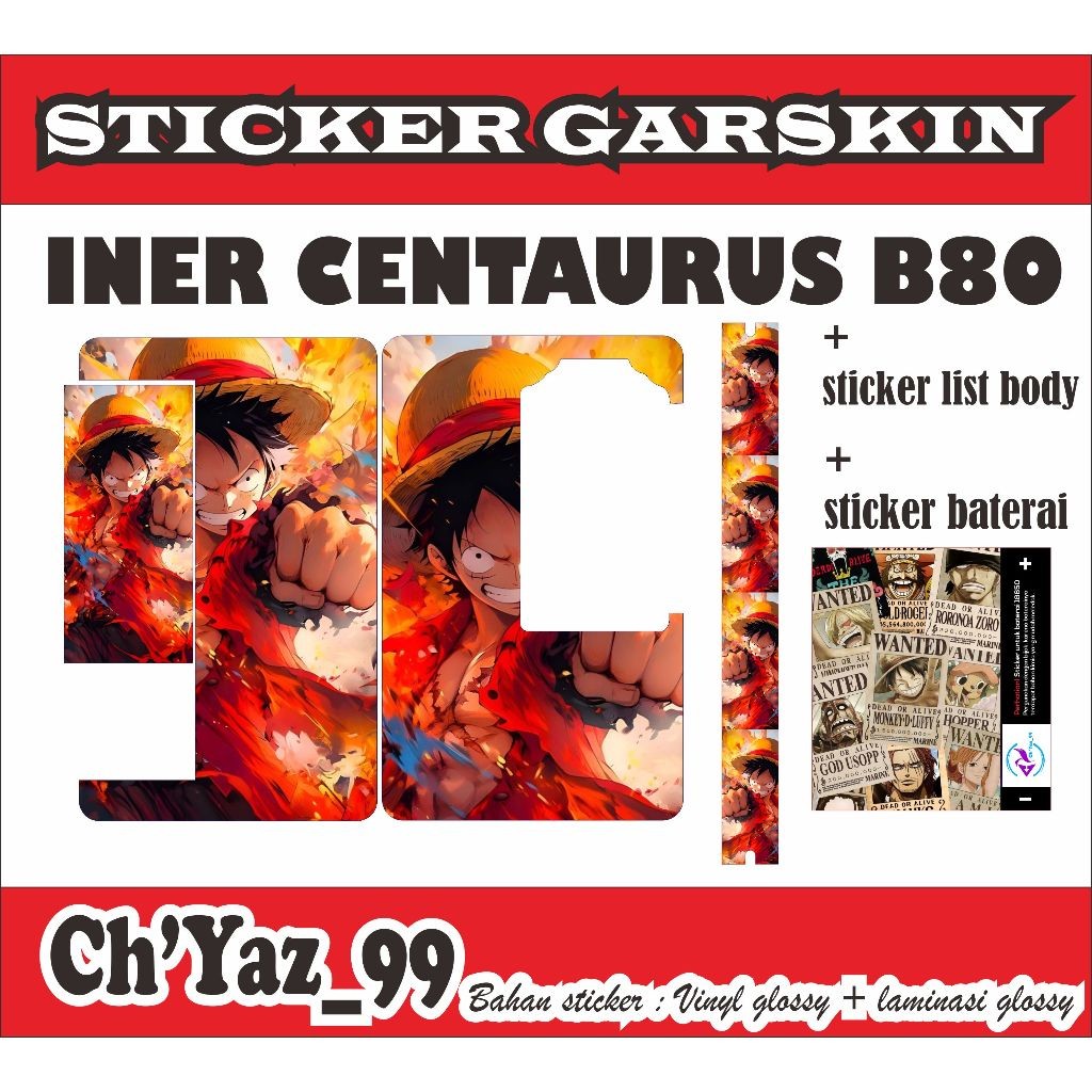 

*Premium Quality* B80 One Piece E Garskin Custom Stiker Maxdecal Bkn Case COD