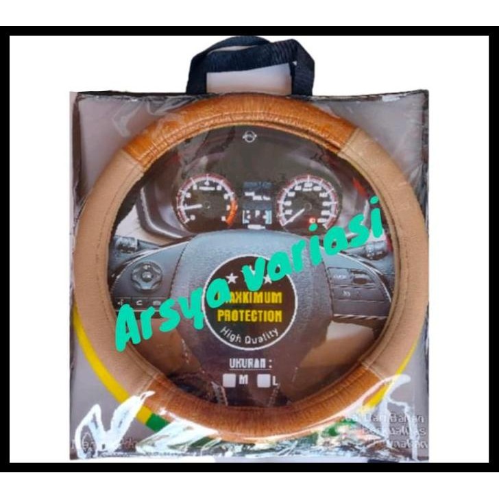 HOT DEAL SARUNG STIR MOBIL VIOS GEN 2 MOTIF CREAM KAYU PREMIUM 