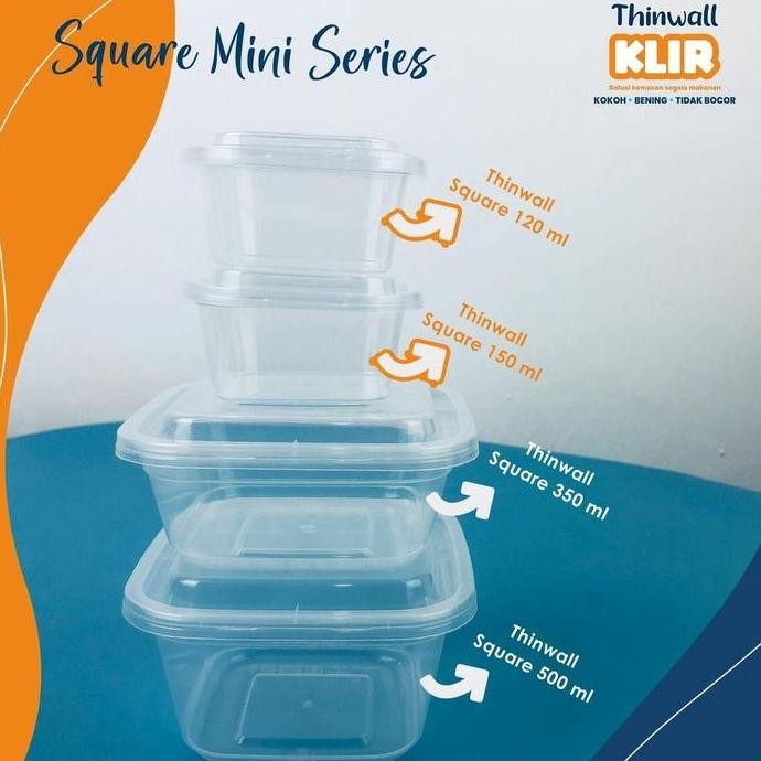 THINWALL SQUARE MINI 120ML , 150 ML / CUP DESSERT /THINWALL KOTAK 120