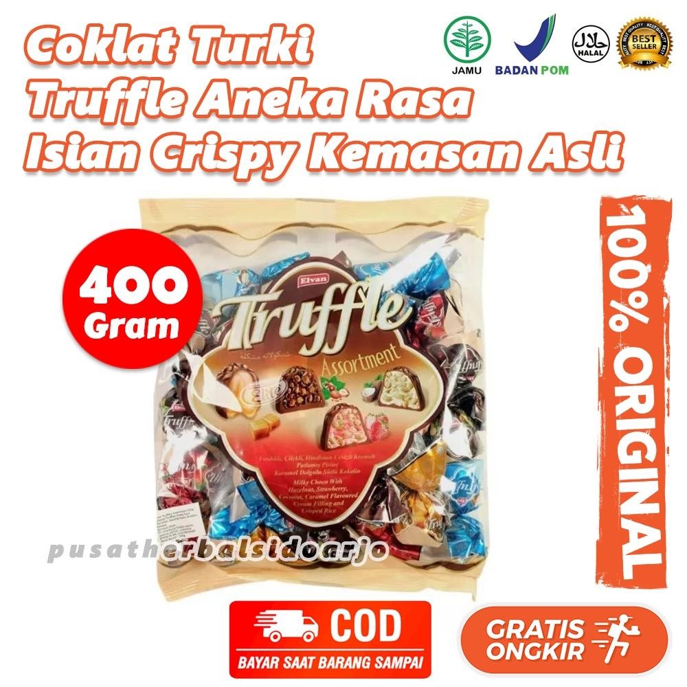 

FM Elvan Truffle Coklat 400gr Truffle 400 Gram Coklat Arab Import Turki Turkey Original Chocolate Truffle 1KG Elvan ikolatal Trf