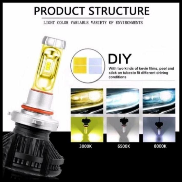 TERMURAH LAMPU DEPAN MOBIL DATSUN CROSS LED X3 H11 H4 H7 HB3 HEADLAMP 