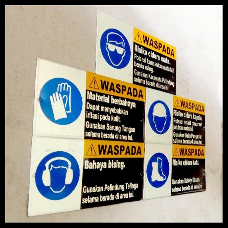 

HOT DEAL SIGN TANDA PAPAN GAMBAR AKRILIK TEMPEL KEAMANAN PABRIK ALAT WASPADA !!
