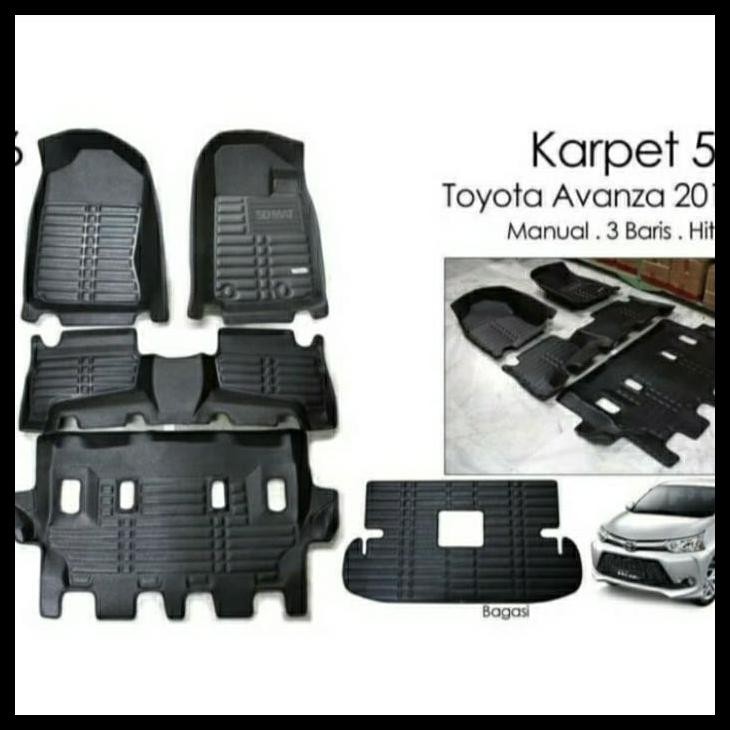 HOT DEAL KARPET AVANZA 2012 - 2015 - KARPET 5D - 3 BARIS