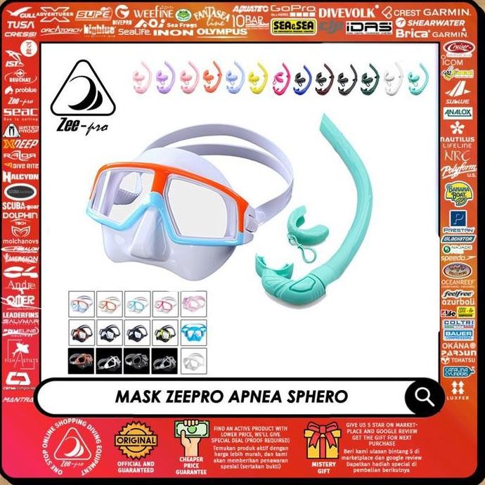 Low Volume Mask Snorkel Freediving Spearfishing Apnea Sphero Zeepro