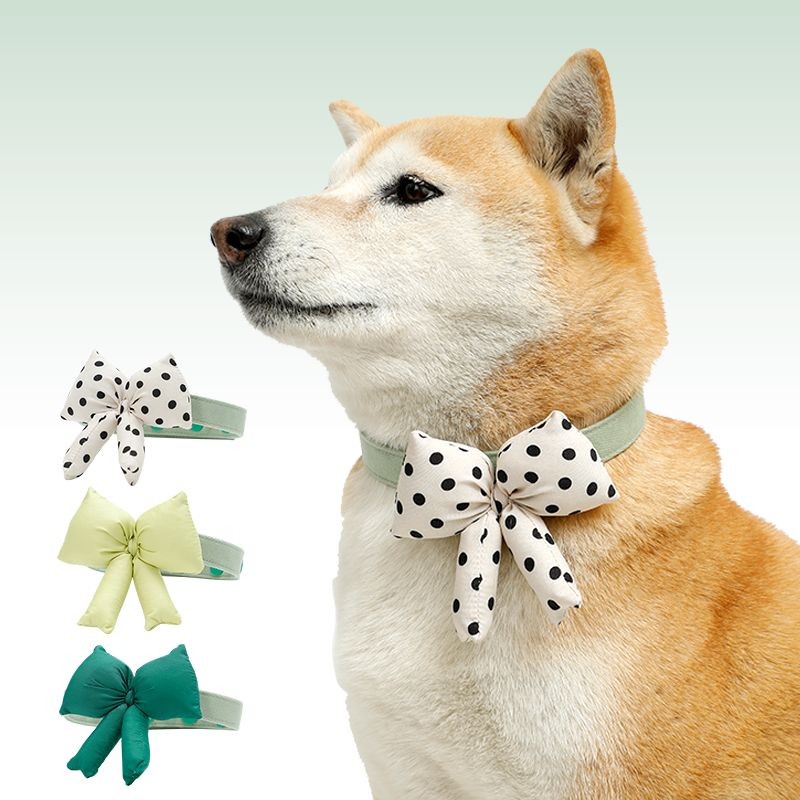 [NALII][COD] Perhiasan perhiasan leher peliharaan busur kerah leher lucu anyaman kerah