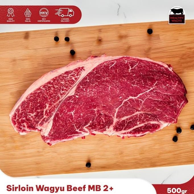 

Sirloin Wagyu Beef Mb 2+ 500 Gram Healthy Wagyu