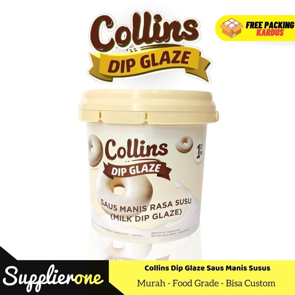 

[Promo..!!! Collins Dip Glaze 1 Kg / Collins Choco Crunchy / Collins Coklat / Collins Tiramisu / Collins Strawberry / Collins Taro / Collins White 1 Kg Ukd-