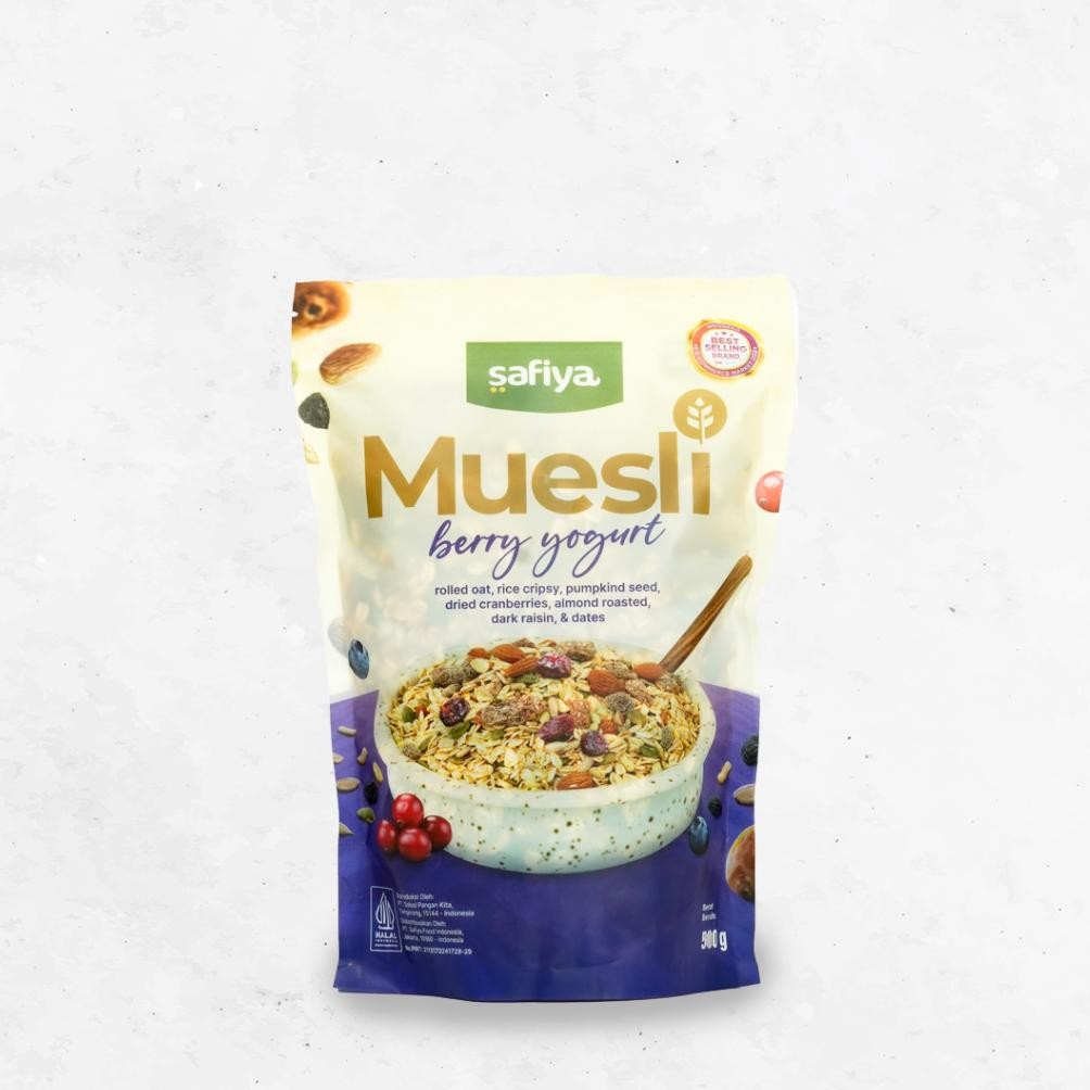 

Heatshrin Muesli Sereal 1 Kg Safiya | Original Berry Yogurt Snack Diet Sereal Sarapan Sehat -100