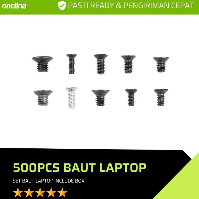 500 Pcs Baut Sekrup Laptop | 1 Set Lengkap Sekrup Baut Laptop Notebook ASUS Acer MSI Lenovo