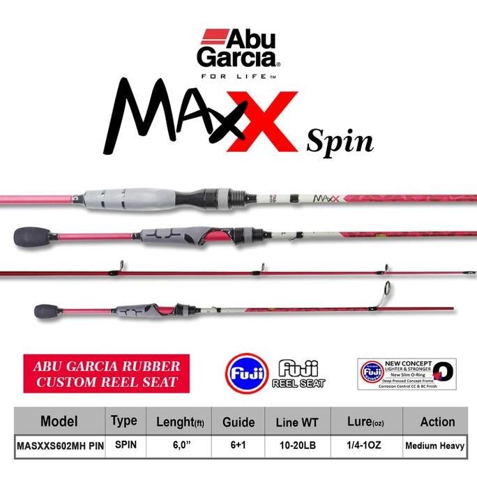 Abu Garcia Joran Pancing Max X Spinning & Baitcasting Sambung 2 Mid Joint Full Fuji 180CM 198CM 210C