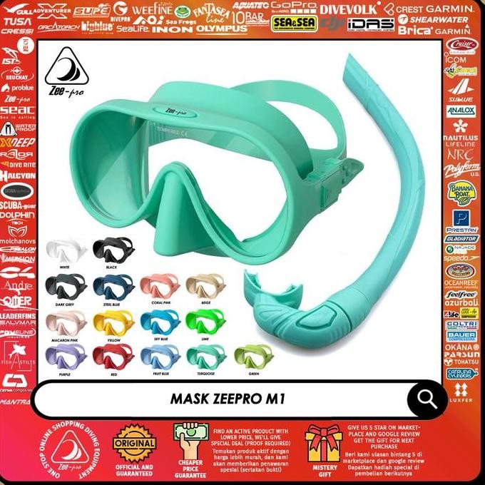 Mask Frameless Zeepro M1 Not Scuba Freediving Diving Hollis Kaca Mata