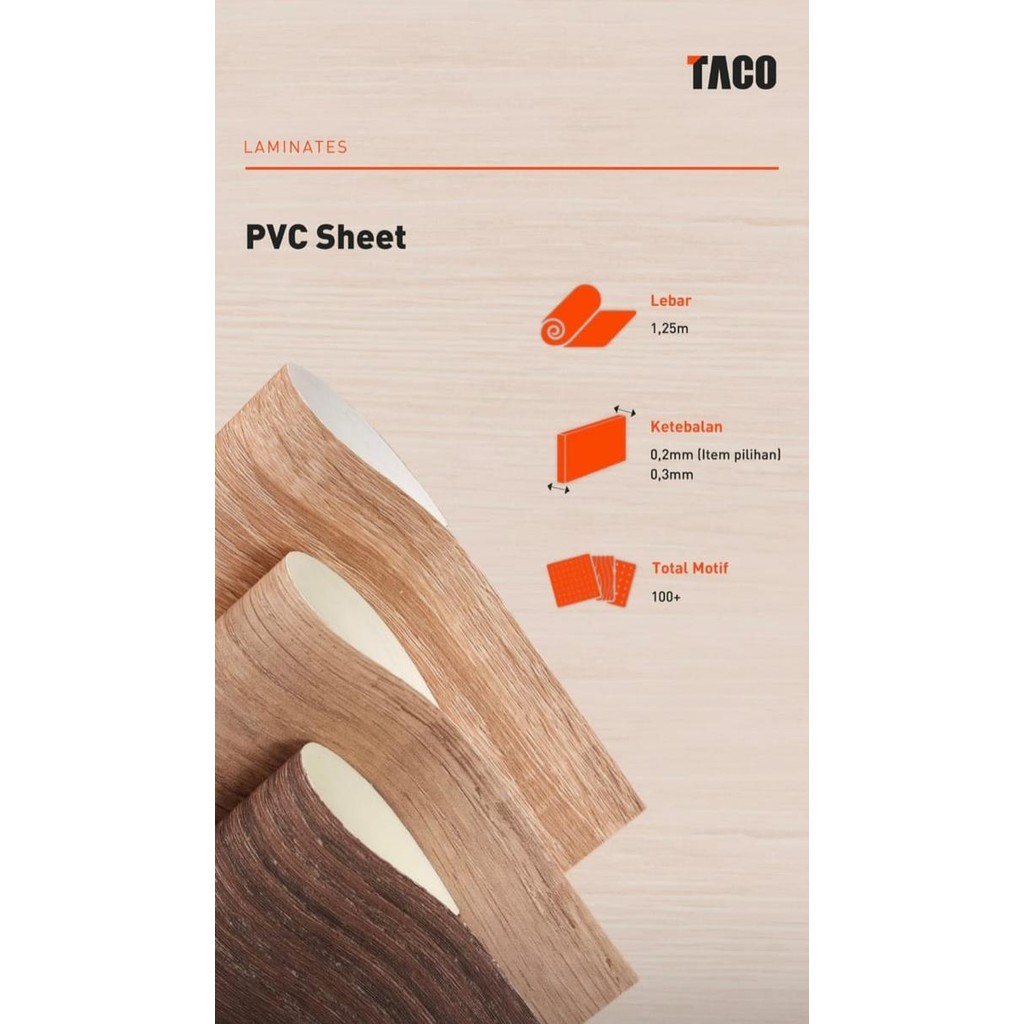 TACO PVC SHEET URAT KAYU 262