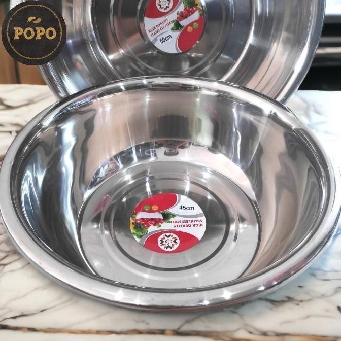Baskom Korea Stainless Besar Mega Jumbo Mixing Bowl Adonan Makanan