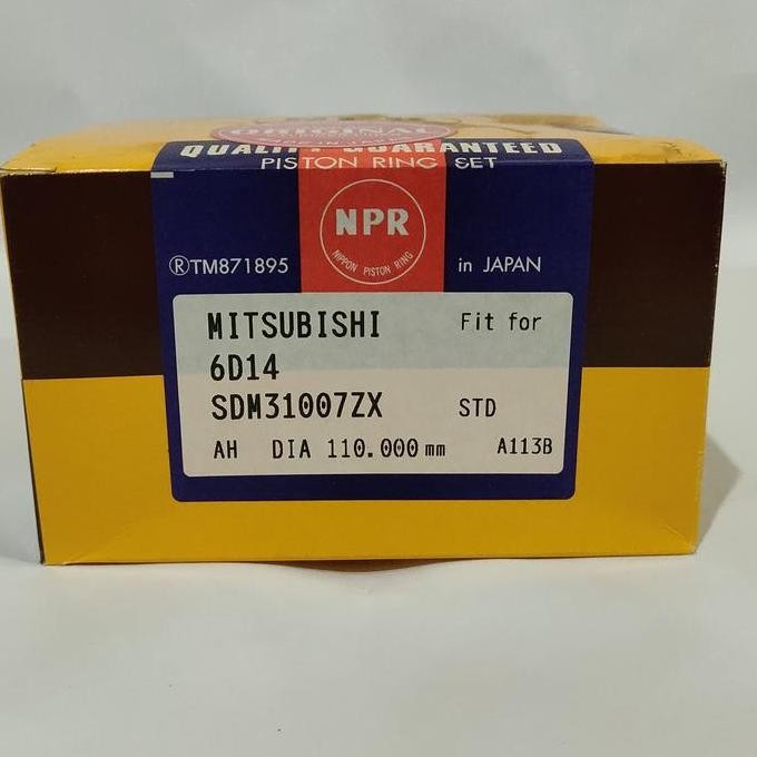 Ring Piston Mitsubishi 6D14 NPR Japan 100% asli
