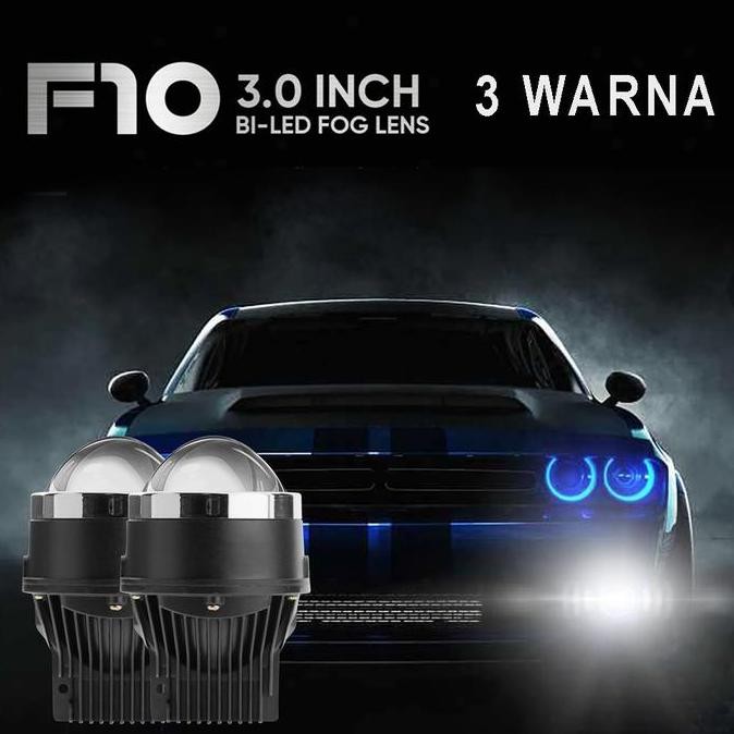 F10 - Lampu Foglamp 3 Warna Vahid F10 3 Warna | 3.0 LED Projector Lens All Weather Foglht 3 Colors |