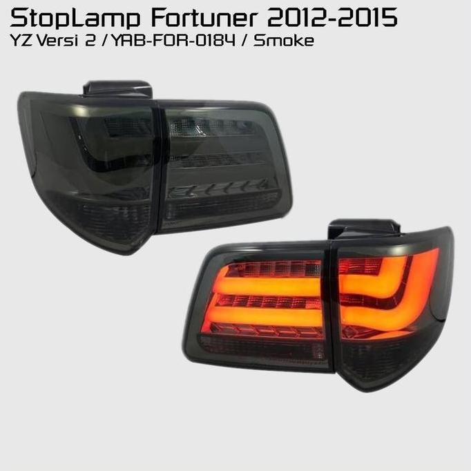 Yz Stop Lamp Lampu Belakang Toyota Fortuner 2011-2015 Led Bar Smoke