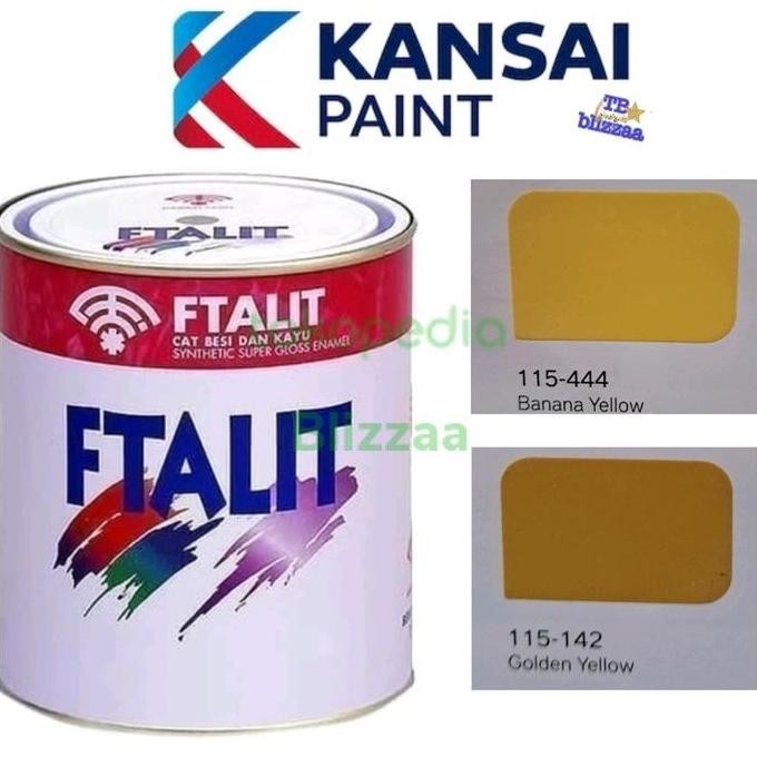 Ftalit Banana Yellow 444 Ftalit Golden Yellow 142 Cat Kayu Besi Ftalit 1Kg Kansai